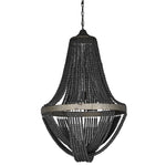 Black Wooden Beaded Chandelier