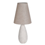 Slim Cream Scalloped Table Lamp