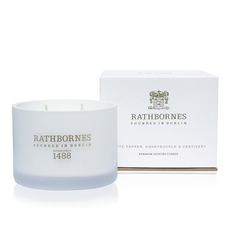 Rathbornes Classic Candle White Pepper 190g